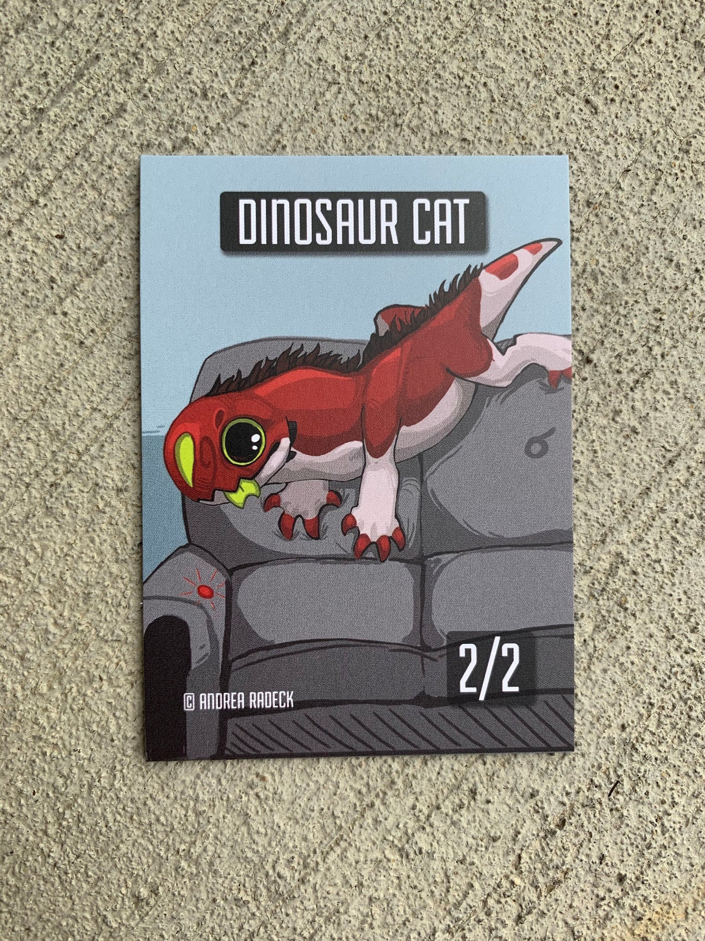 4x - 2/2 Dinosaur Cat Token