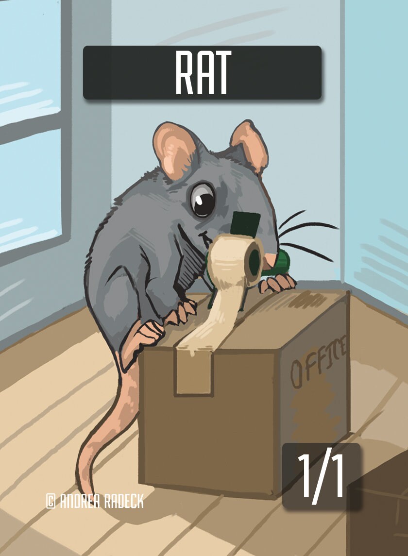 4x - 1/1 Pack Rat MTG Token