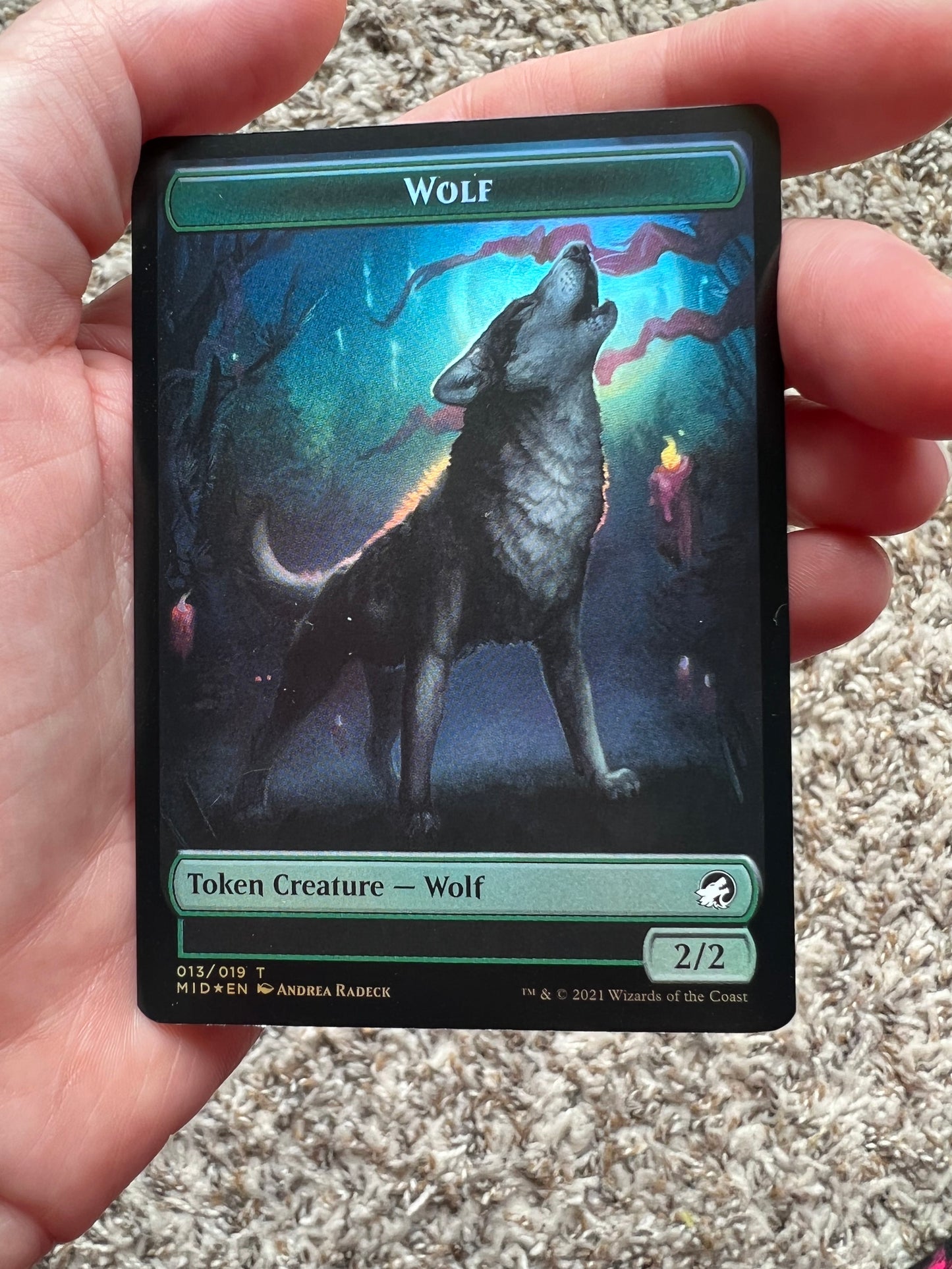 MTG Wolf Token  (in various forms)