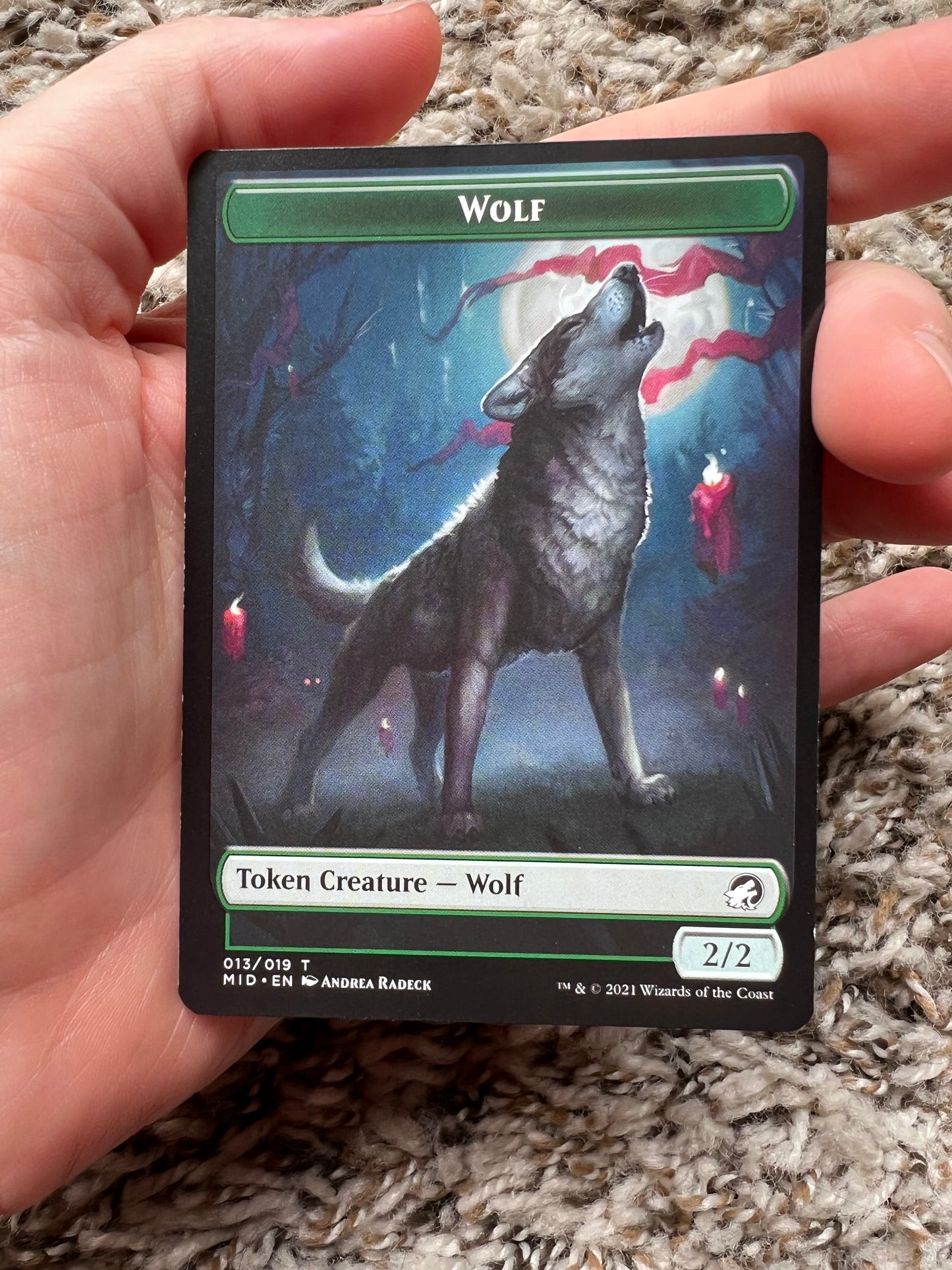 MTG Wolf Token  (in various forms)