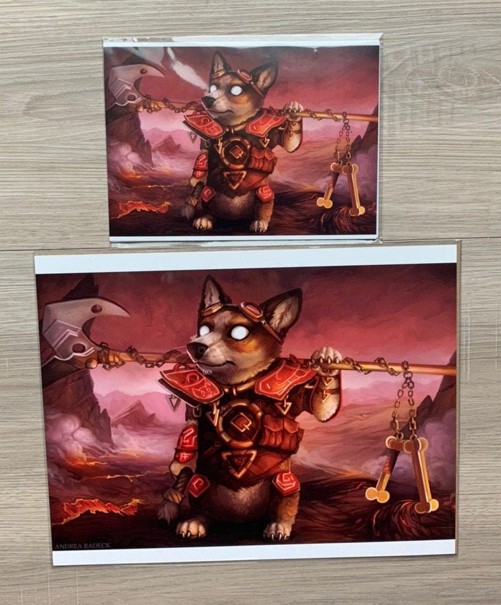 Corgi Firewalker Print