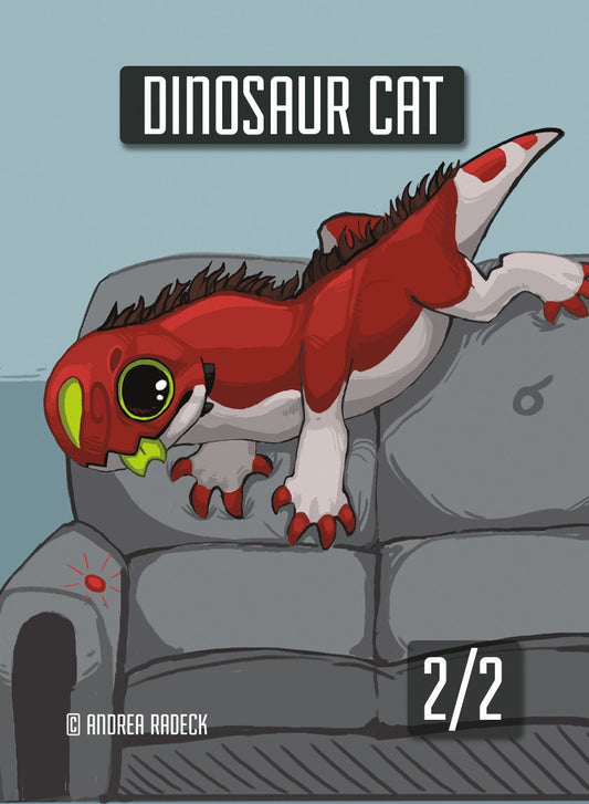 4x - 2/2 Dinosaur Cat Token