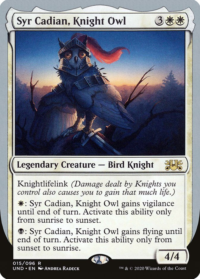 Syr Cadian, Knight Owl Nonfoil Proofs