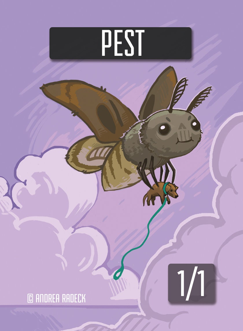 4x - 1/1 Pest MTG Token