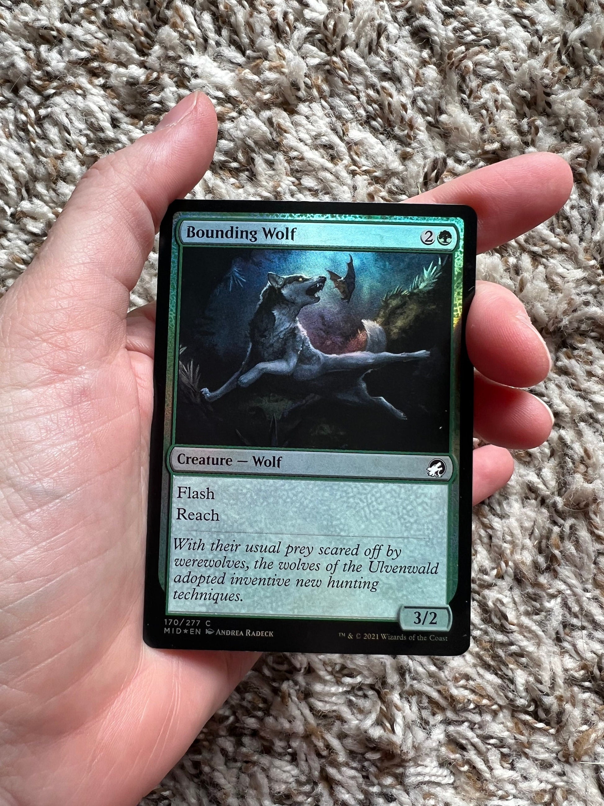 Bounding Wolf MTG Artist Proof