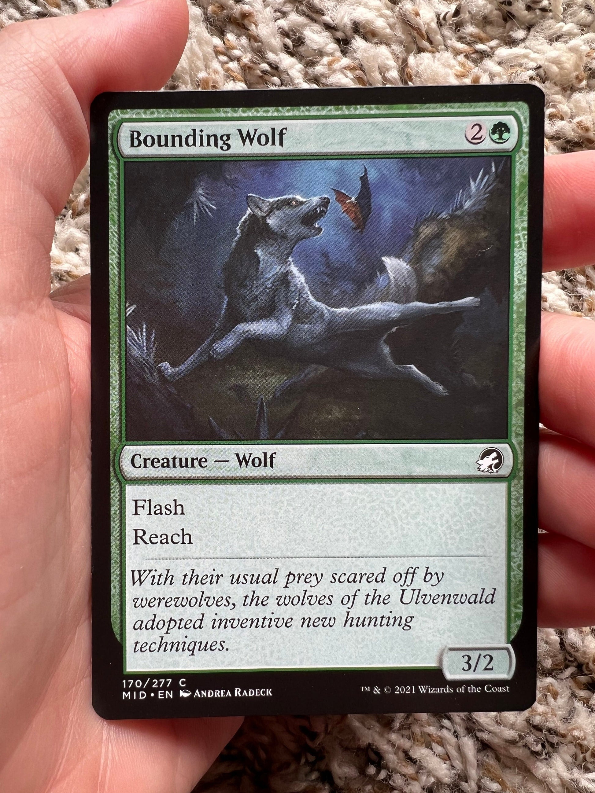 Bounding Wolf MTG Artist Proof
