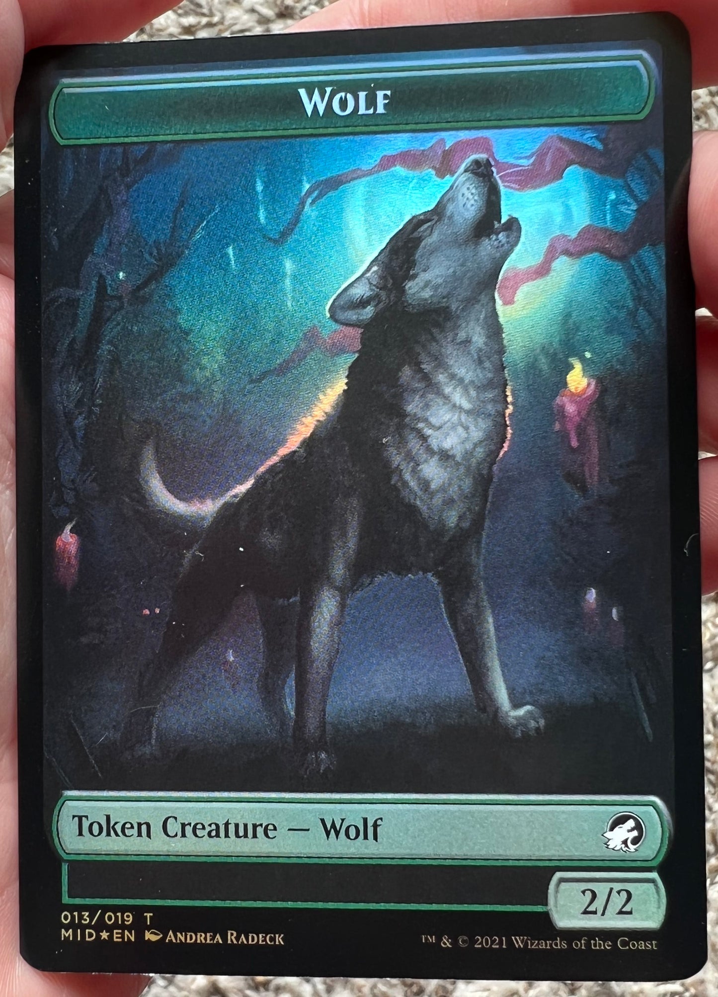MTG Wolf Token  (in various forms)